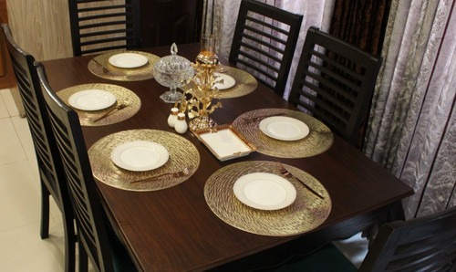 6pcs gold placemats - 6pcs,
