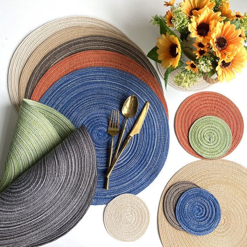 Set round woven braided - of,