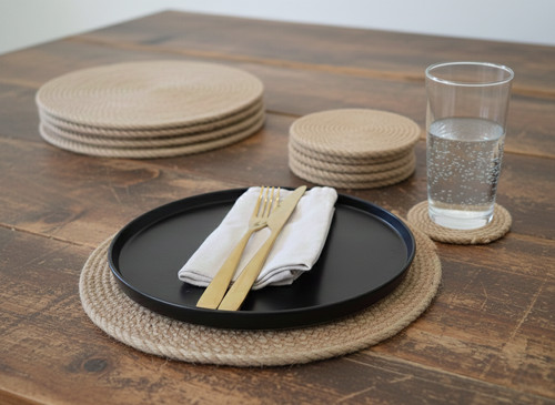 Natural jute tablemats - jute, and