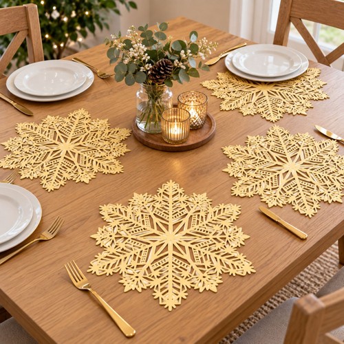 12pc golden placemats - 12pc,