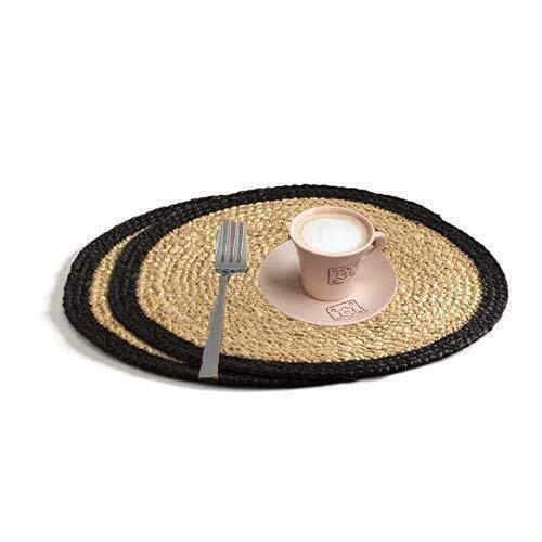 Round jute tablemats place - tablemats,