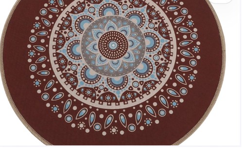 Brown round placemats - brown,