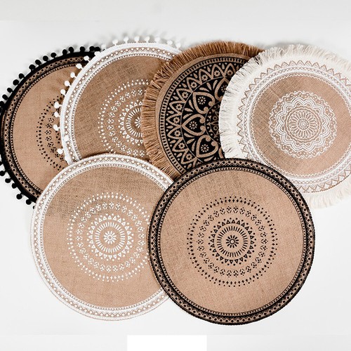 Round embroidery weaved non - weaved,