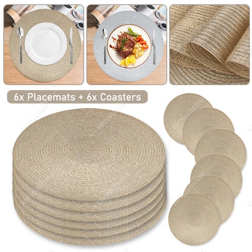 Set round placemats - set, 6