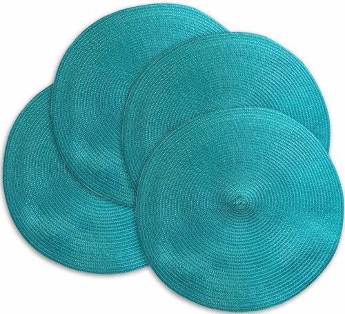 Dark teal round place - dark, for