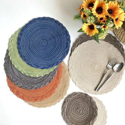 1pc round woven - round,