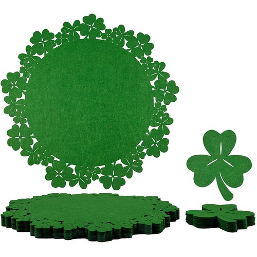 6pcs round felt placemats - round,