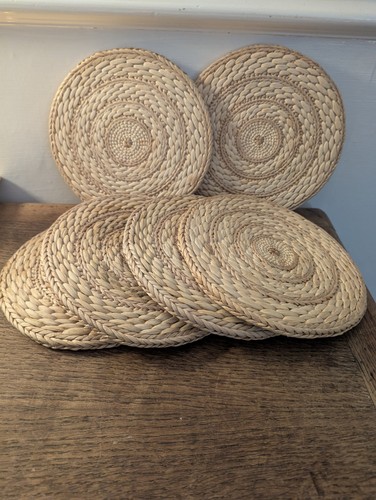 Set round woven straw - of,