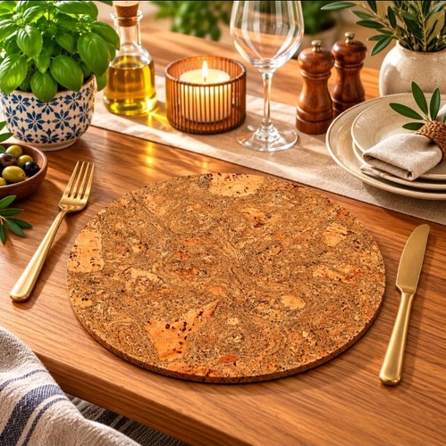 Natural cork place mats - natural,