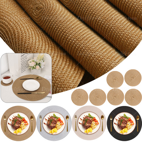 12pcs set woven round - set, of