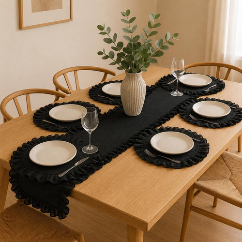 Black ruffle runner - ruffle, 6