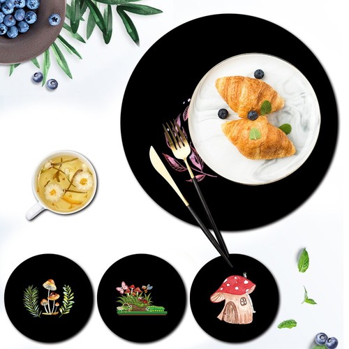 Round placemats dining table - placemats,