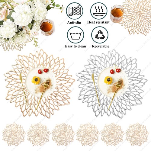 Set round placemats - 4/8,
