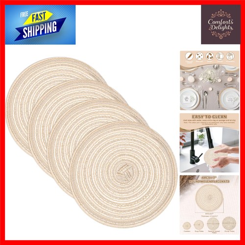 Elegant round woven placemats - elegant,