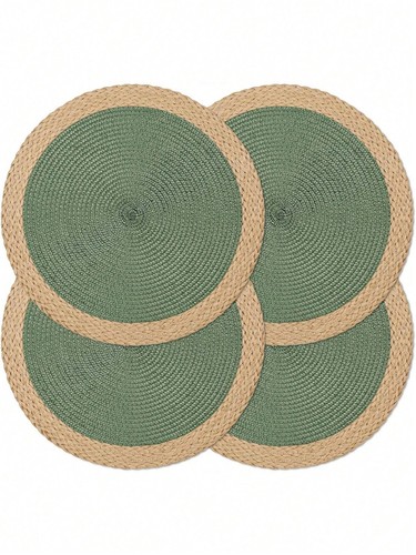 Pcs round woven placemats 15 - round,
