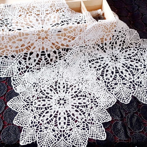 Pieces lace doilies round - lace,