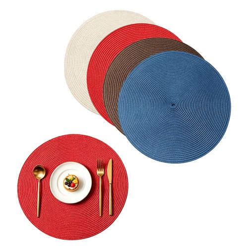 38cm round placemats washable - round,