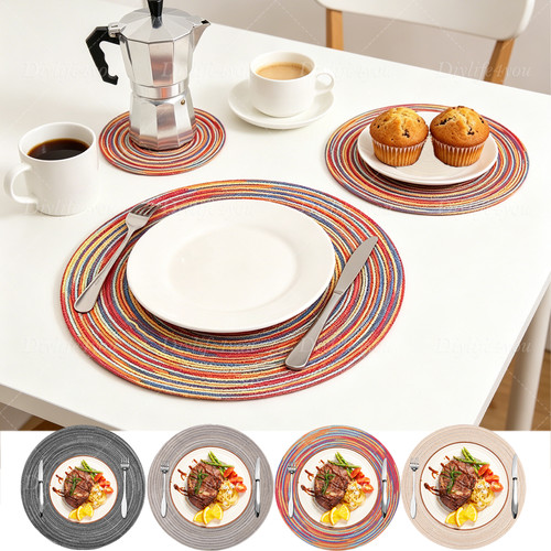 Round placemats 6 coasters - round,