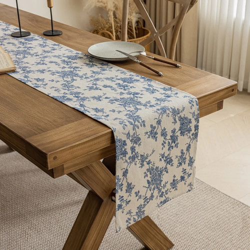 Cotton linen blue - linen,